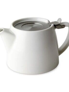 FORLIFE Stump Ceramic Teapot With SLS Lid And Infuser 18-Ounce White